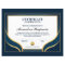 Achievement Appreciate Gold Blue Certificate 