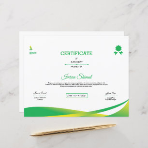 Achievement Certificate Template – Editable & Prin