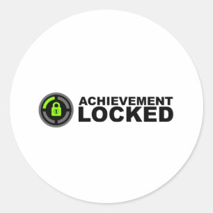 Achievement Locked Classic Round Sticker