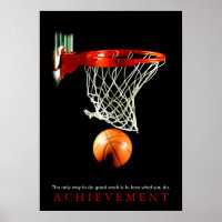Achievement Quote Motivational Basketball