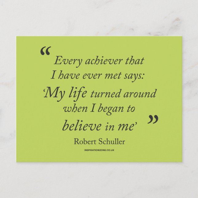 'Achievement Quote' Postcard (Front)