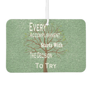 Achievement quotes car air freshener