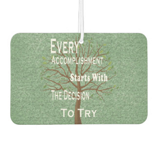Achievement quotes car air freshener