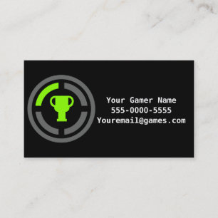Achievement Trophy Video Game Gamer Business Cards