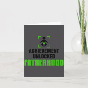 Achievement Unlocked Fatherhood Gamer Video Games  Card