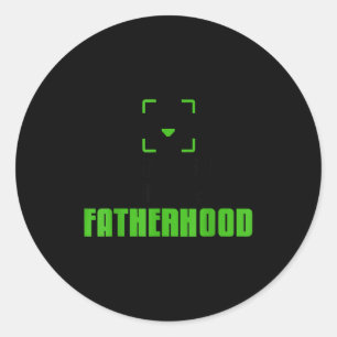 Achievement Unlocked Fatherhood Gamer Video Games Classic Round Sticker
