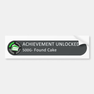 Achievement Unlocked Found Cake Bumper Sticker