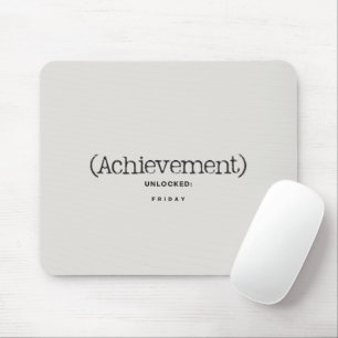 'Achievement Unlocked: Friday' Funny Coworker Gift Mouse Mat