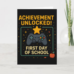 Achievement Unlocked Funny New Ck To School Video Card