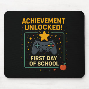 Achievement Unlocked Funny New Ck To School Video Mouse Mat