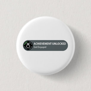 Achievement Unlocked - Got Engaged 3 Cm Round Badge