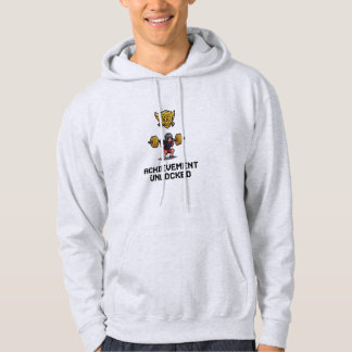 Achievement Unlocked Level 99 Pixel Gym Motivation Hoodie