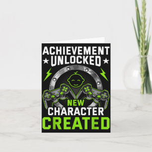Achievement Unlocked New Character D Video Gamer  Card