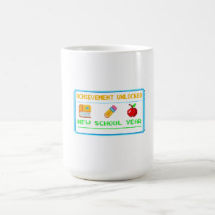 Achievement Unlocked: New School Year   Retro Game Coffee Mug