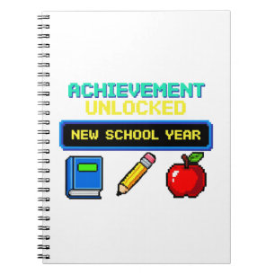 Achievement Unlocked: New School Year Retro Game Notebook