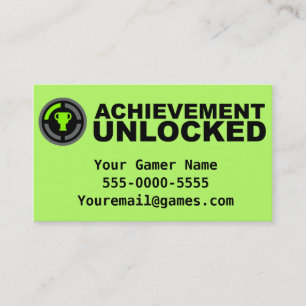 Achievement Unlocked Video Game Business Cards