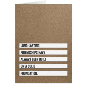 Achieving a Long-Lasting Friendship Greeting Card