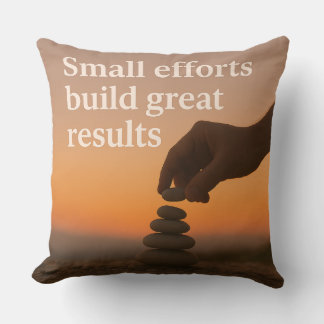Achieving Greatness One Step at a Time Cushion