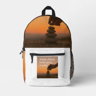 Achieving Greatness One Step at a Time Printed Backpack