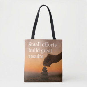 Achieving Greatness One Step at a Time Tote Bag