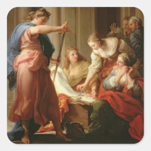 Achilles at the Court of King Lycomedes with his D Square Sticker