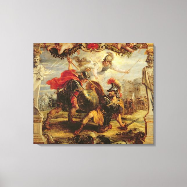Achilles Defeating Hector, 1630-32 Canvas Print (Front)