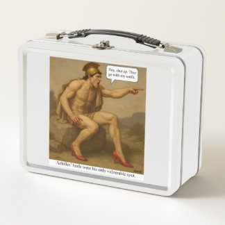 Achilles’ heels were his only vulnerable spot metal lunch box