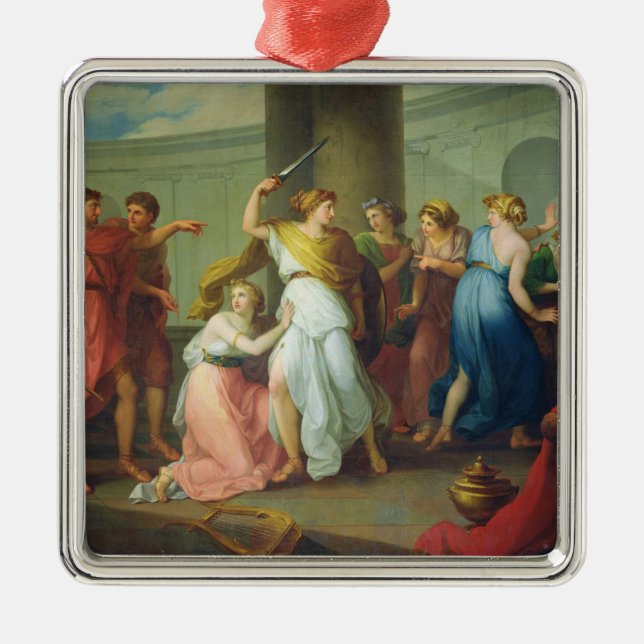 Achilles recognised, 1799 metal tree decoration (Front)