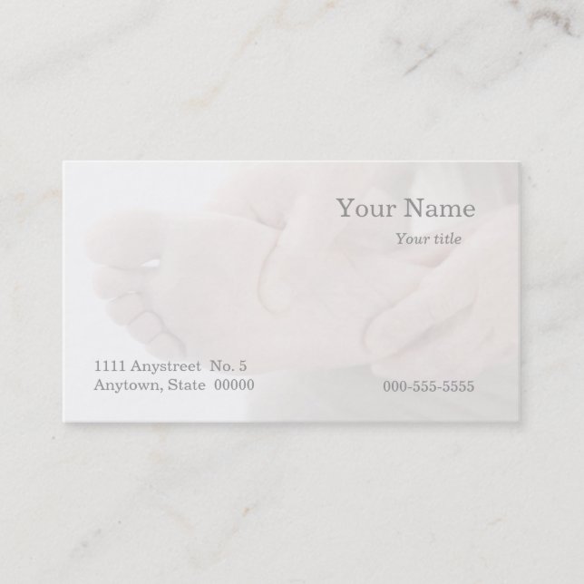 aching foot business card (Front)