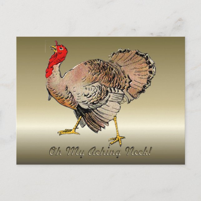 Aching Neck Turkey Postcard (Front)