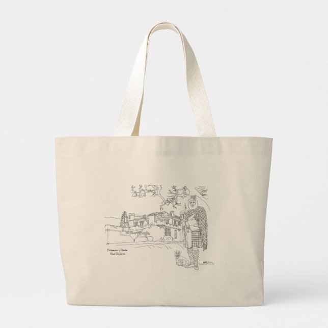 Achnacarry Castle, Highlander, Terrier Tote Bag (Back)