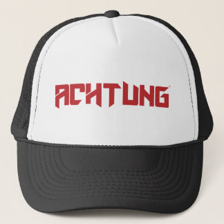Achtung Black Crew Trucker Hat