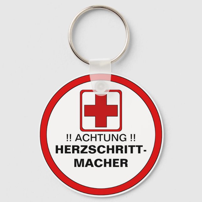 ACHTUNG !  Herzschrittmacher Key Ring (Front)