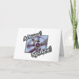 Achtung Spitfire Greetings Card