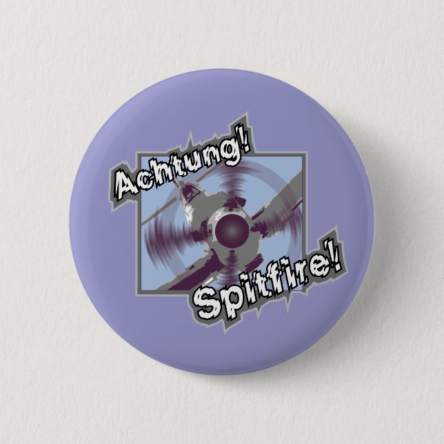 Achtung Spitfire Pin Badge (Front)