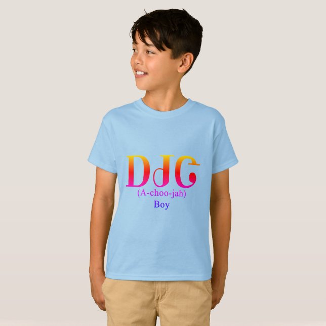 Achuja - Boy in Cherokee Mutlicolor T-Shirt (Front Full)