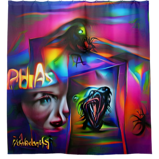 Achulophobia  shower curtain (Front)