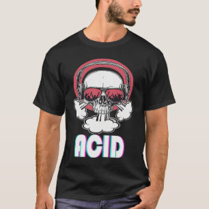 Acid Disco Music Techno Trance Skull T-Shirt