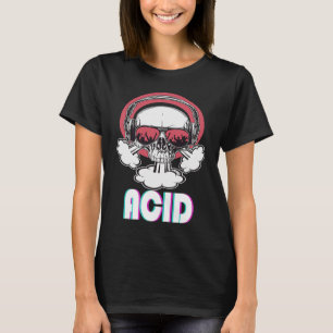 Acid Disco Music Techno Trance Skull T-Shirt