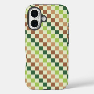 Acid green black checkerboard pattern Case-Mate iP iPhone 16 Case