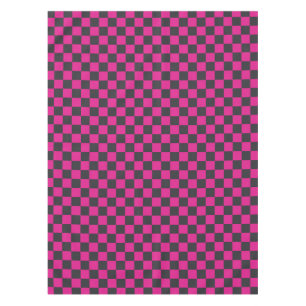 Acid green black checkerboard pattern tablecloth