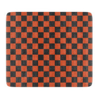 Acid green black chequerboard pattern cutting boar