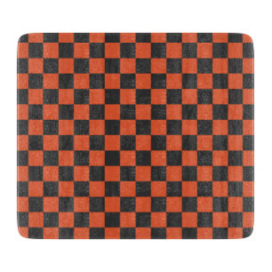 Acid green black chequerboard pattern cutting boar board