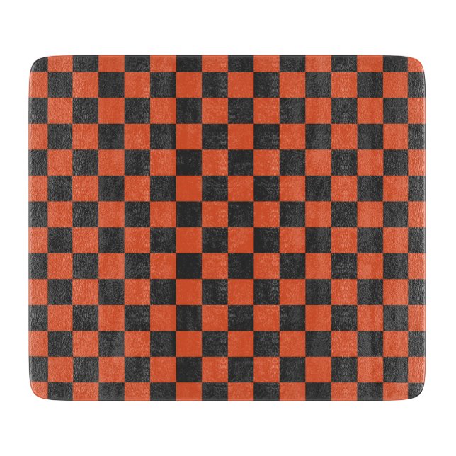Acid green black chequerboard pattern cutting boar board (Front)