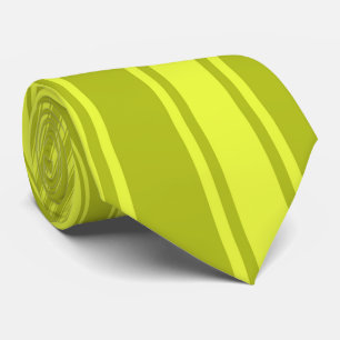 Acid green Colour Stripe Funky Pattern Tie
