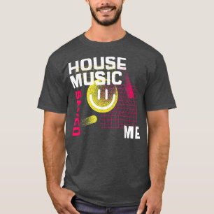 Acid House Classic House Music Face Rave  T-Shirt