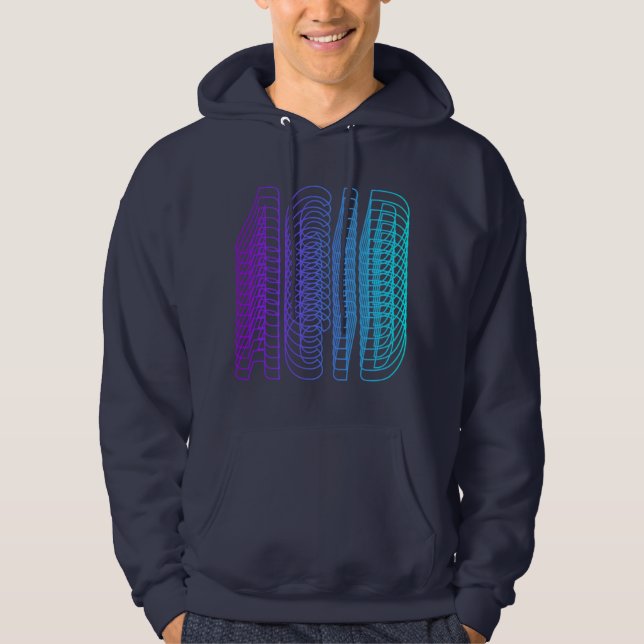 Acid House Vaporwave Techno House Music EDM Lover Hoodie (Front)