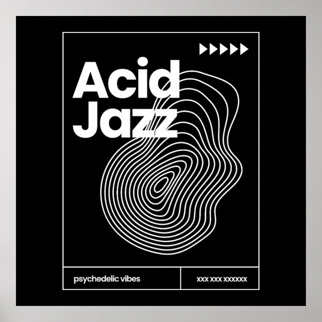 Acid Jazz music poster design (Front)