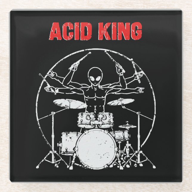 Acid King Glass Coaster (Front)