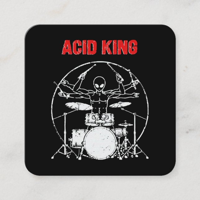 Acid King Square Business Card (Front)